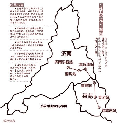 濟萊城際鐵路站點、路線出爐！未來將和濟泰鐵路接軌